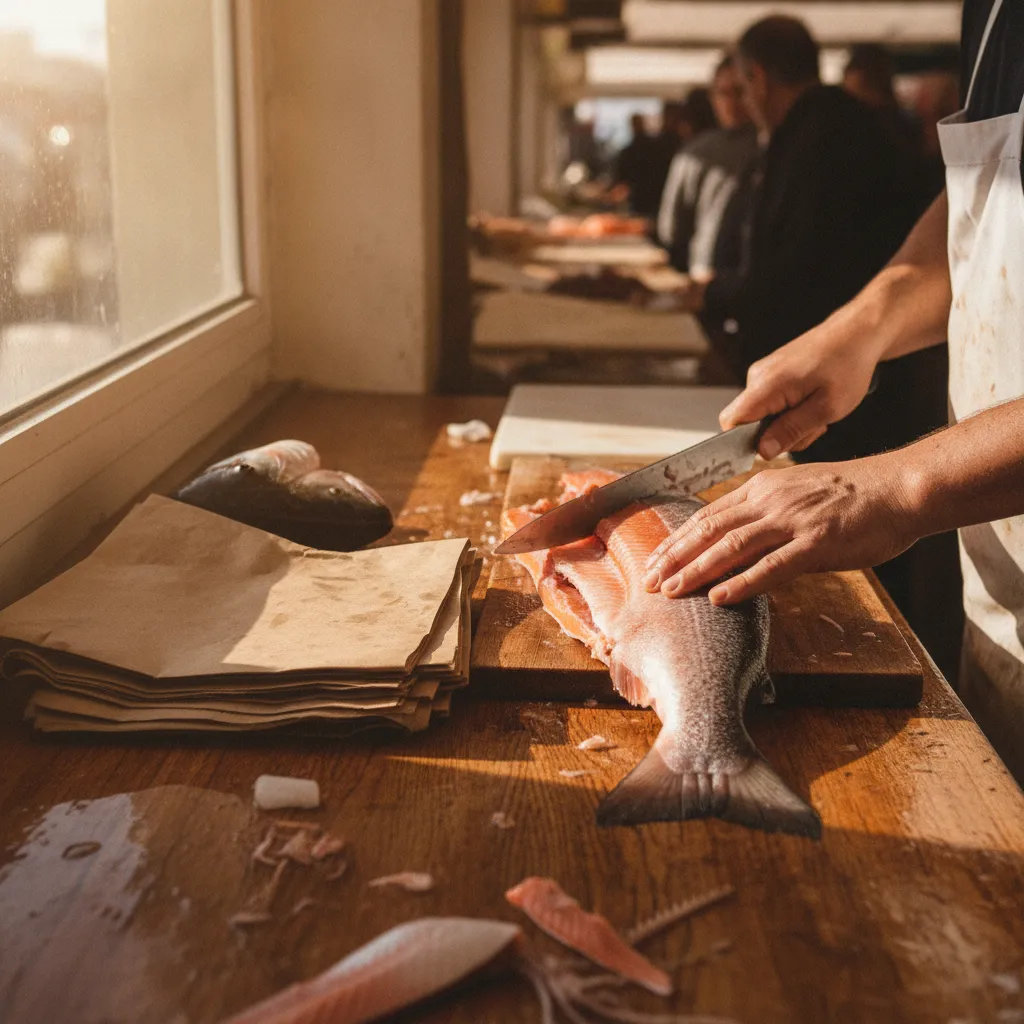 Filleted and wrapped on the spot